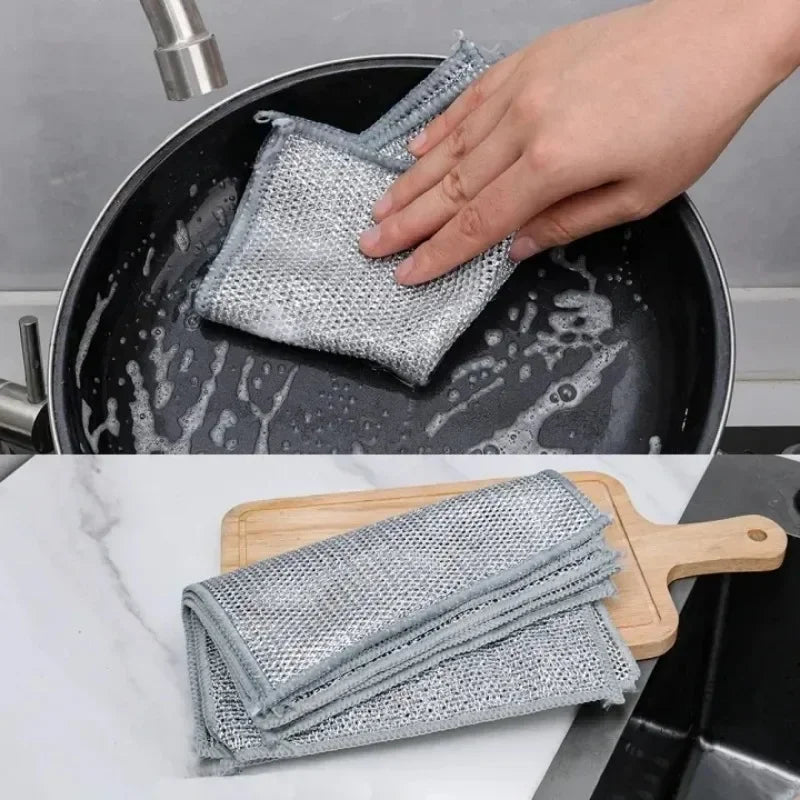 ToughScrub Rags - Pack of 10 Steel Kitchen Rags