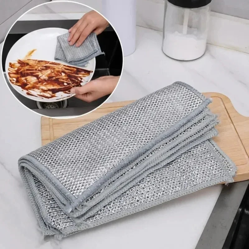 ToughScrub Rags - Pack of 10 Steel Kitchen Rags