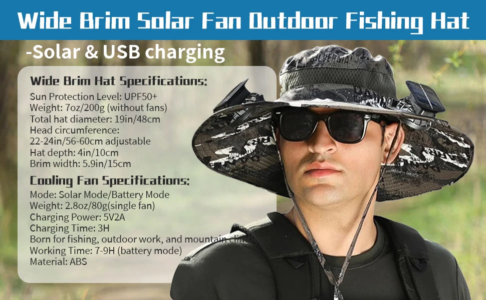 BreezeCap - Solar Fan Sun Hat