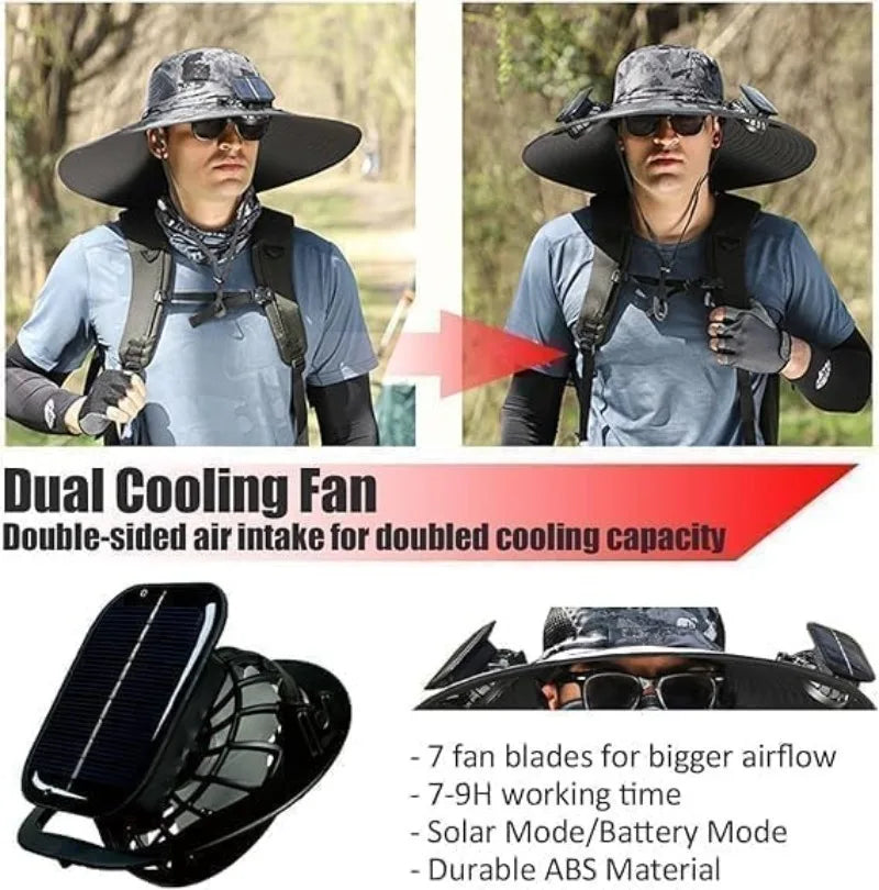 BreezeCap - Solar Fan Sun Hat