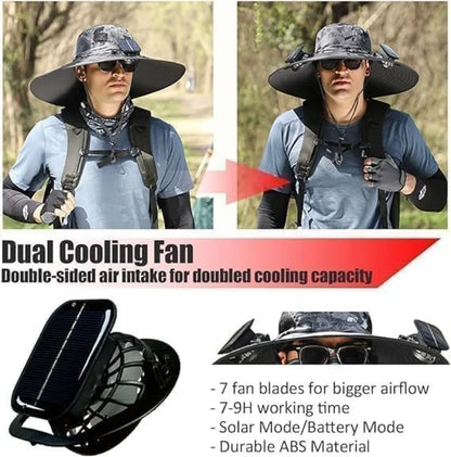BreezeCap - Solar Fan Sun Hat