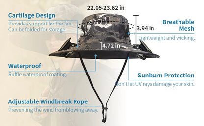 BreezeCap - Solar Fan Sun Hat