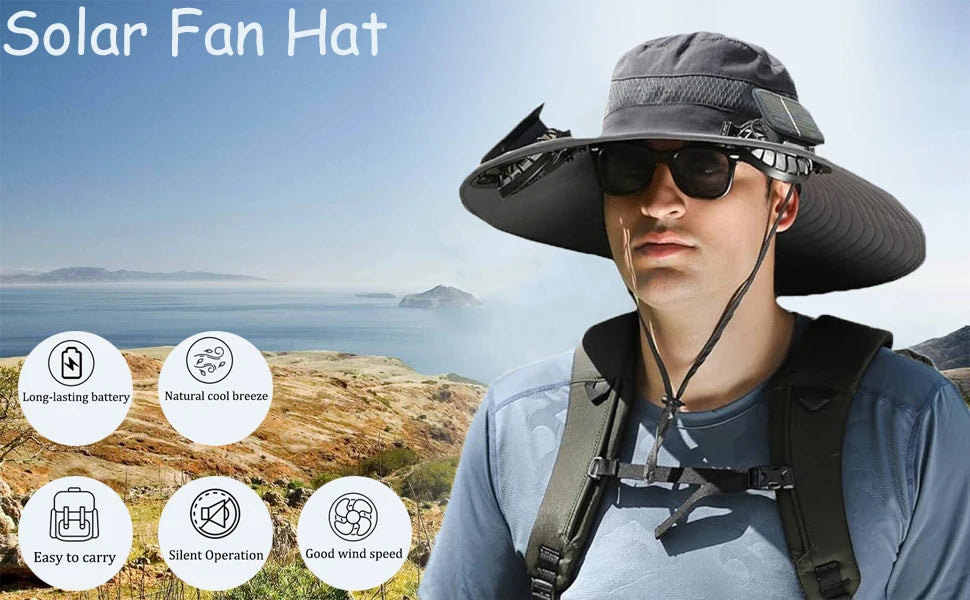 BreezeCap - Solar Fan Sun Hat